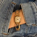 Timex Rectangle Gold Watch