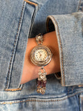 Purple Beaded Silver Unbranded Watch