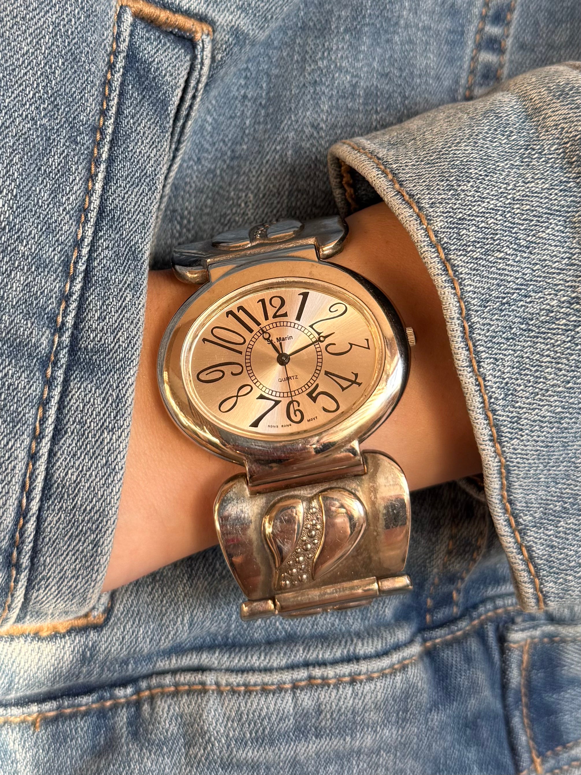 St. Marin Quartz Silver Watch